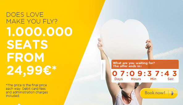 Vueling promotion 2015 - 1.000.000 seats from €24.99!