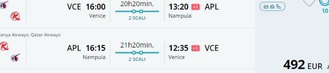 Return flights from (Ve)Nice or Scandinavia to Mozambique (Nampula, Vilankulos, Pemba, Beira, Tete) from €492!